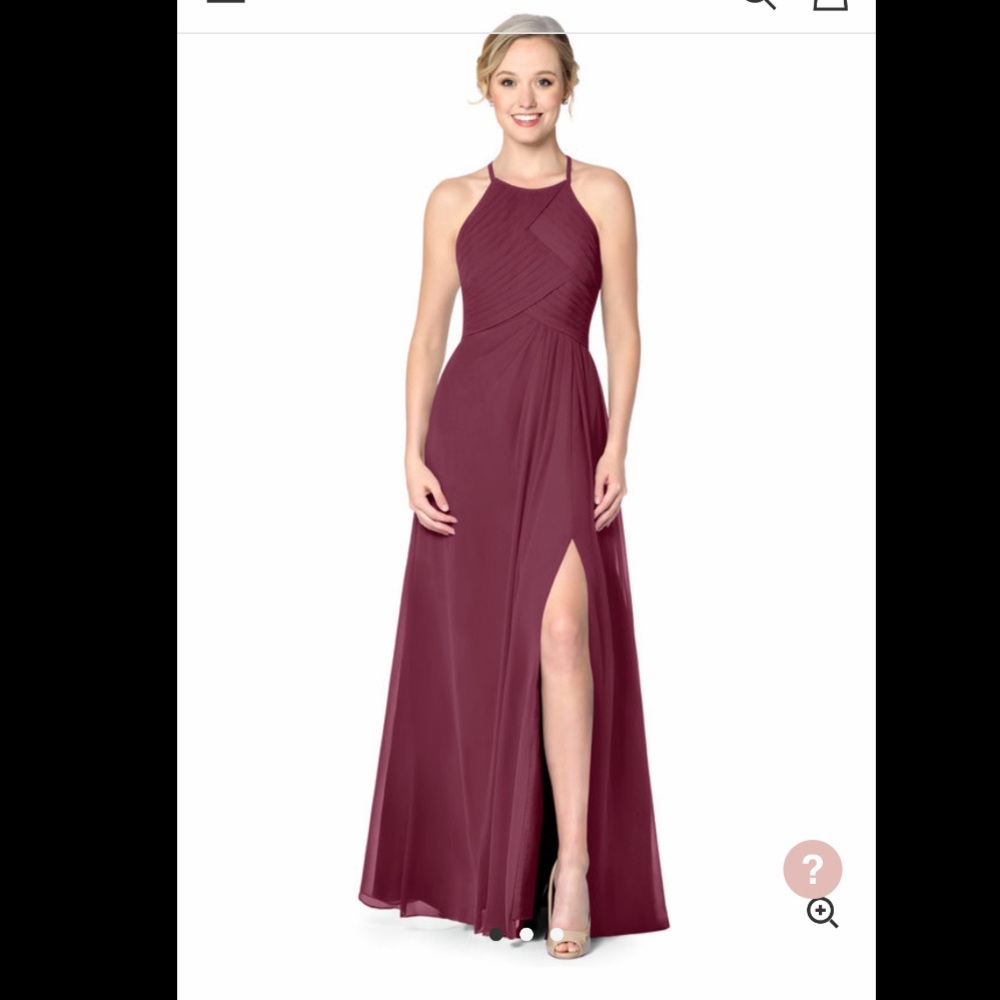 Azazie burgundy dress